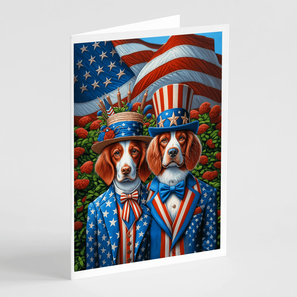 Glamorous Pups : All American Brittany Greeting Cards Pack of 8