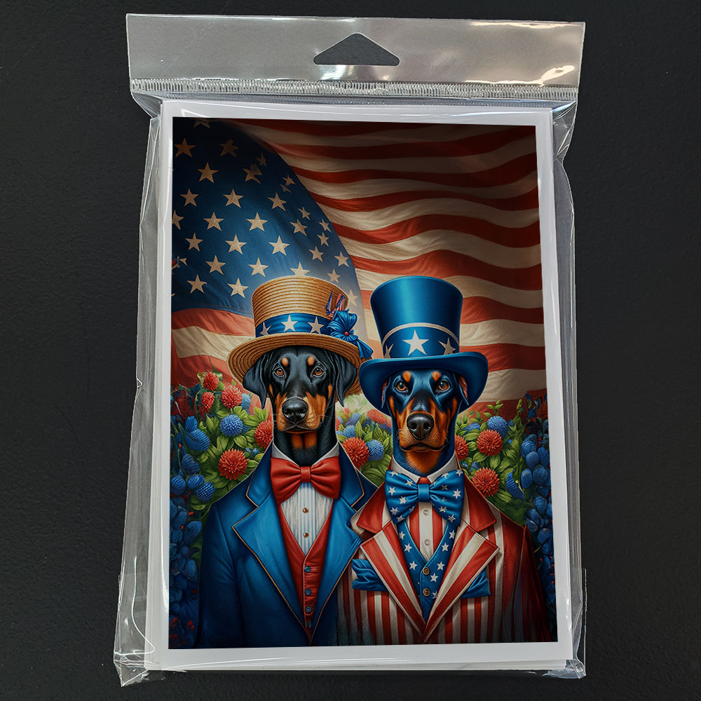 Glamorous Pups : All American Doberman Pinscher Greeting Cards Pack of 8