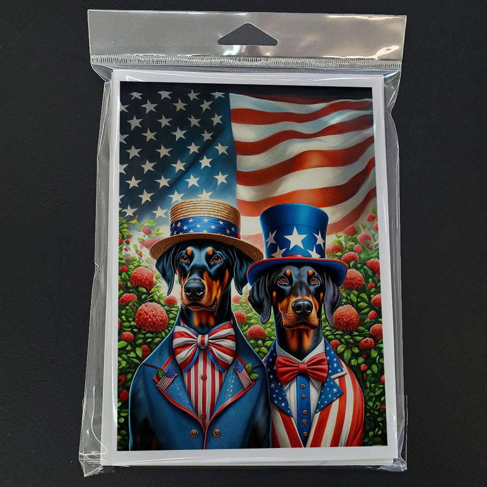Glamorous Pups : All American Doberman Pinscher Greeting Cards Pack of 8