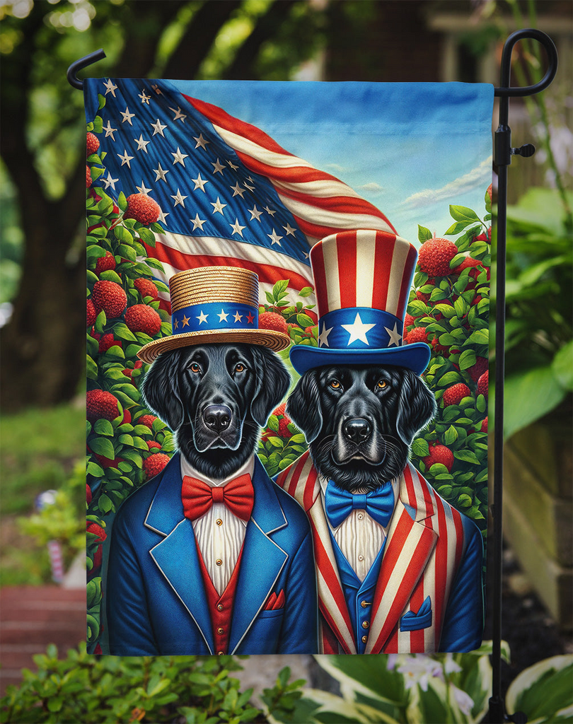 Glamorous Pups : All American Flat-Coated Retriever Garden Flag