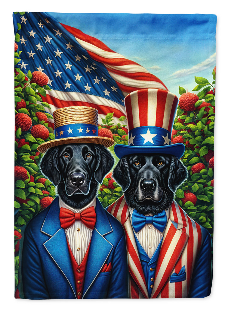 Glamorous Pups : All American Flat-Coated Retriever Garden Flag