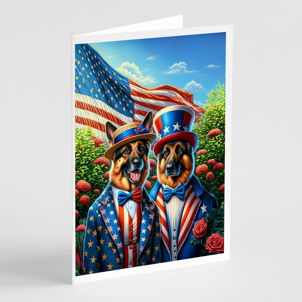 Glamorous Pups : All American German Shepherd Greeting Cards Pack of 8