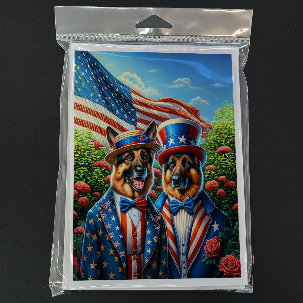 Glamorous Pups : All American German Shepherd Greeting Cards Pack of 8
