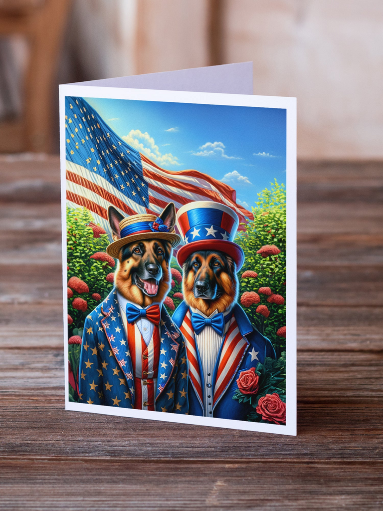 Glamorous Pups : All American German Shepherd Greeting Cards Pack of 8