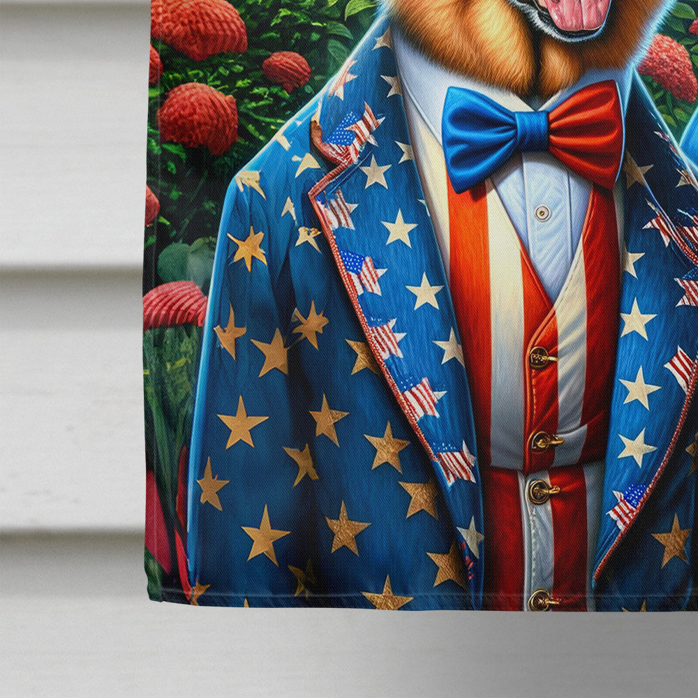 Glamorous Pups : All American German Shepherd House Flag