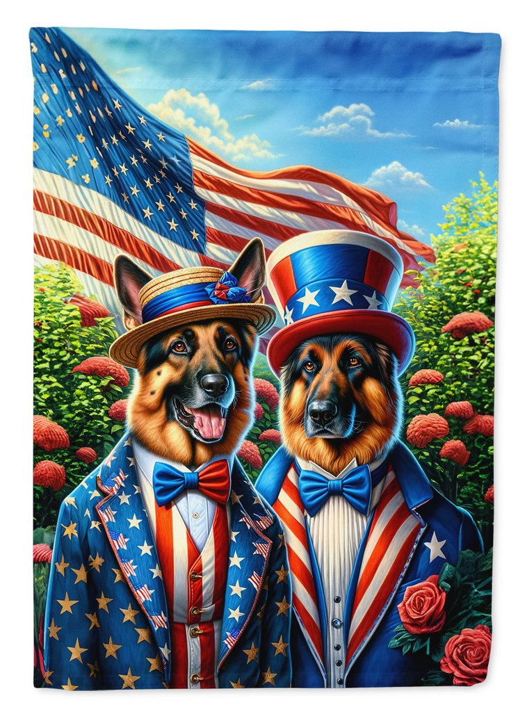 Glamorous Pups : All American German Shepherd House Flag
