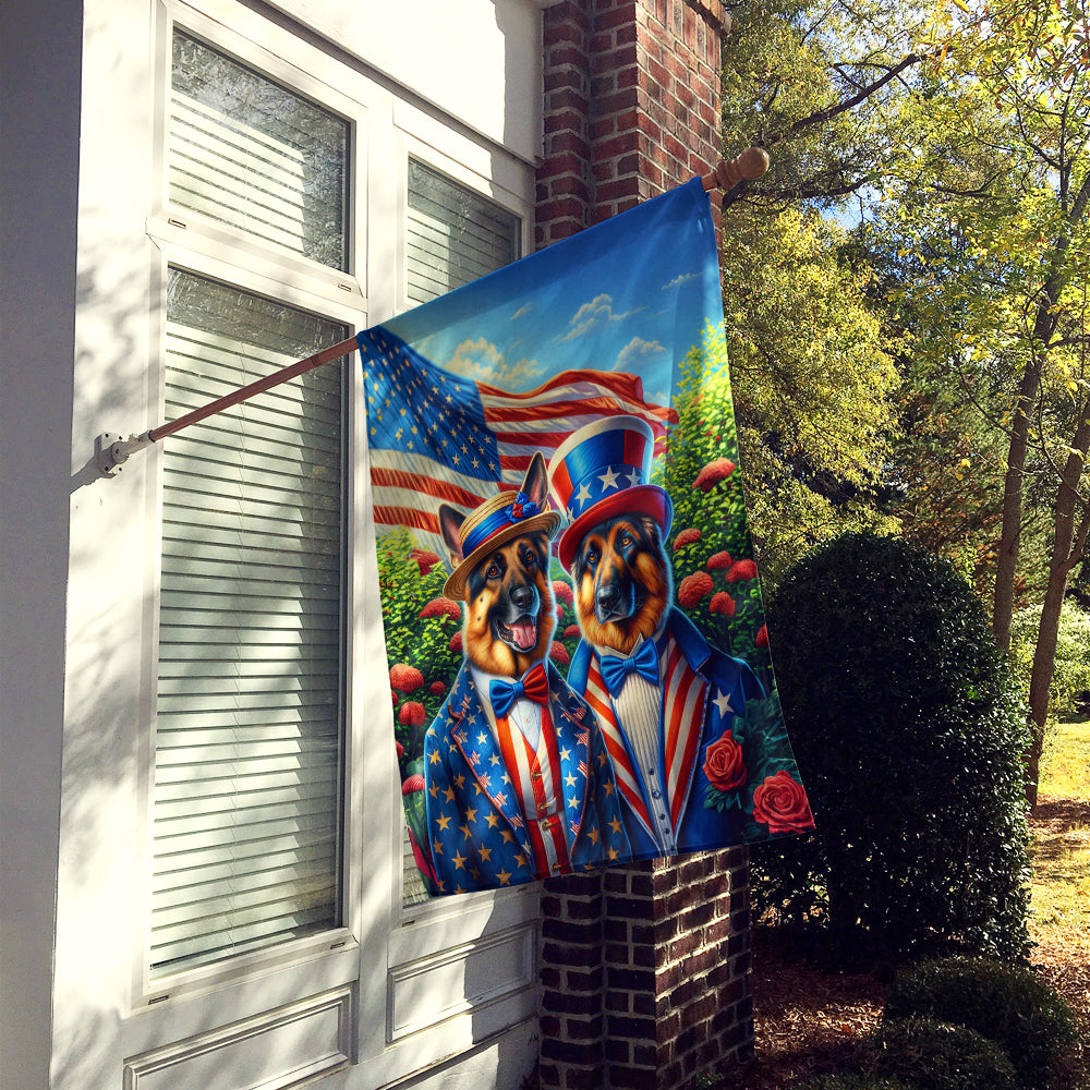 Glamorous Pups : All American German Shepherd House Flag