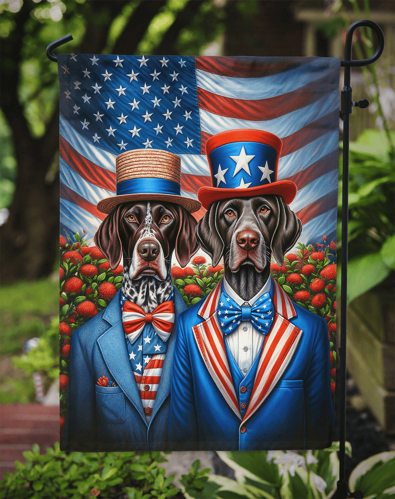 Glamorous Pups : All American German Shorthaired Pointer Garden Flag
