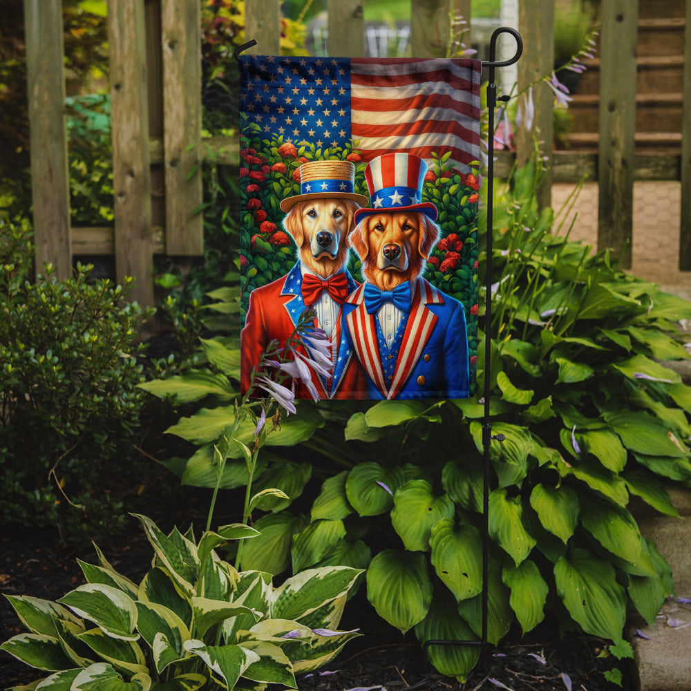 Glamorous Pups : All American Golden Retriever Garden Flag