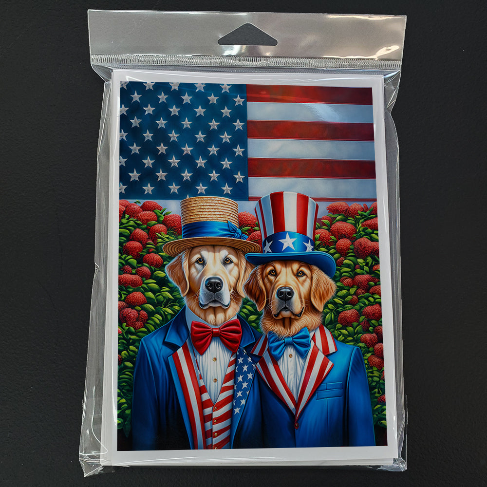 Glamorous Pups : All American Golden Retriever Greeting Cards Pack of 8