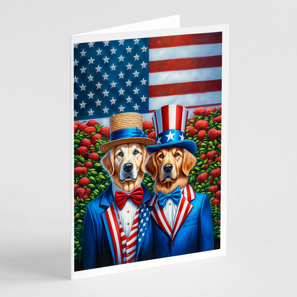 Glamorous Pups : All American Golden Retriever Greeting Cards Pack of 8