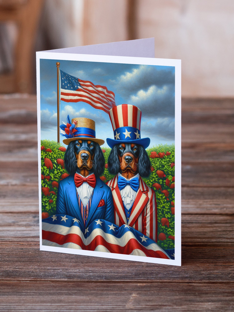 Glamorous Pups : All American Gordon Setter Greeting Cards Pack of 8