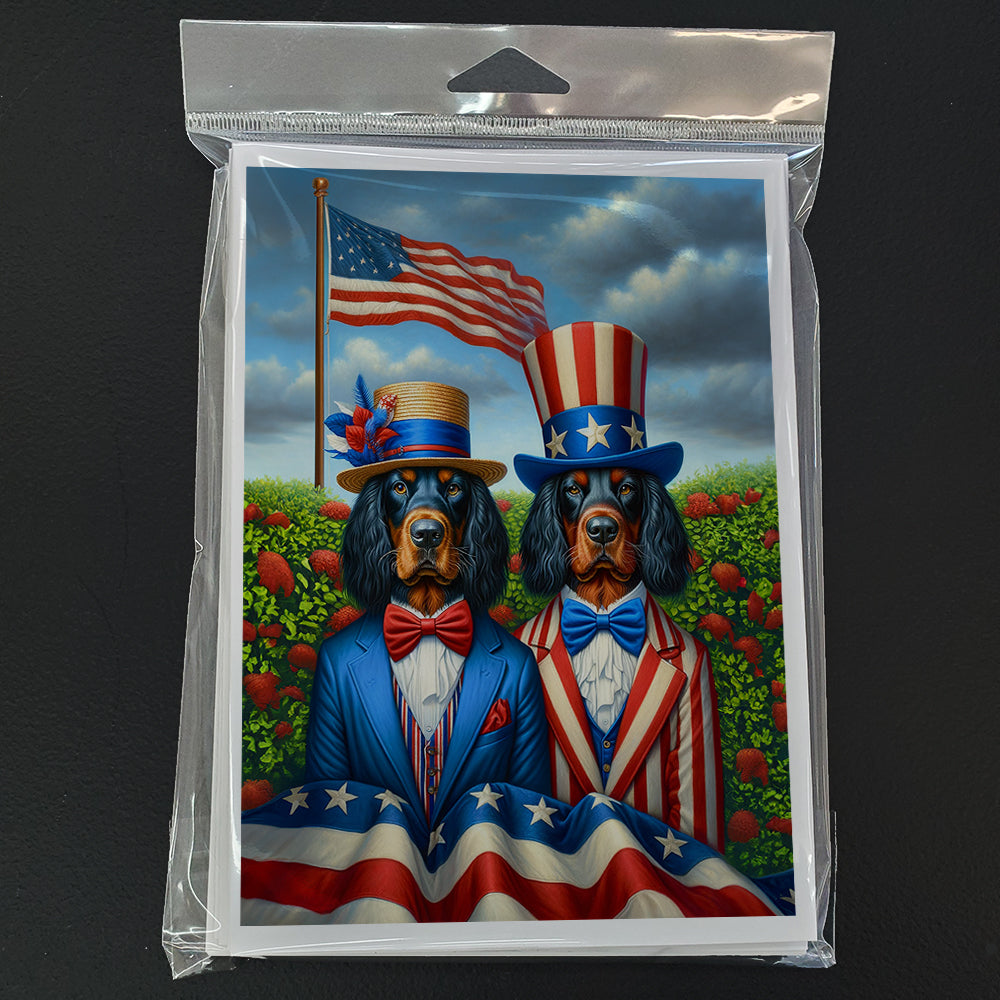 Glamorous Pups : All American Gordon Setter Greeting Cards Pack of 8