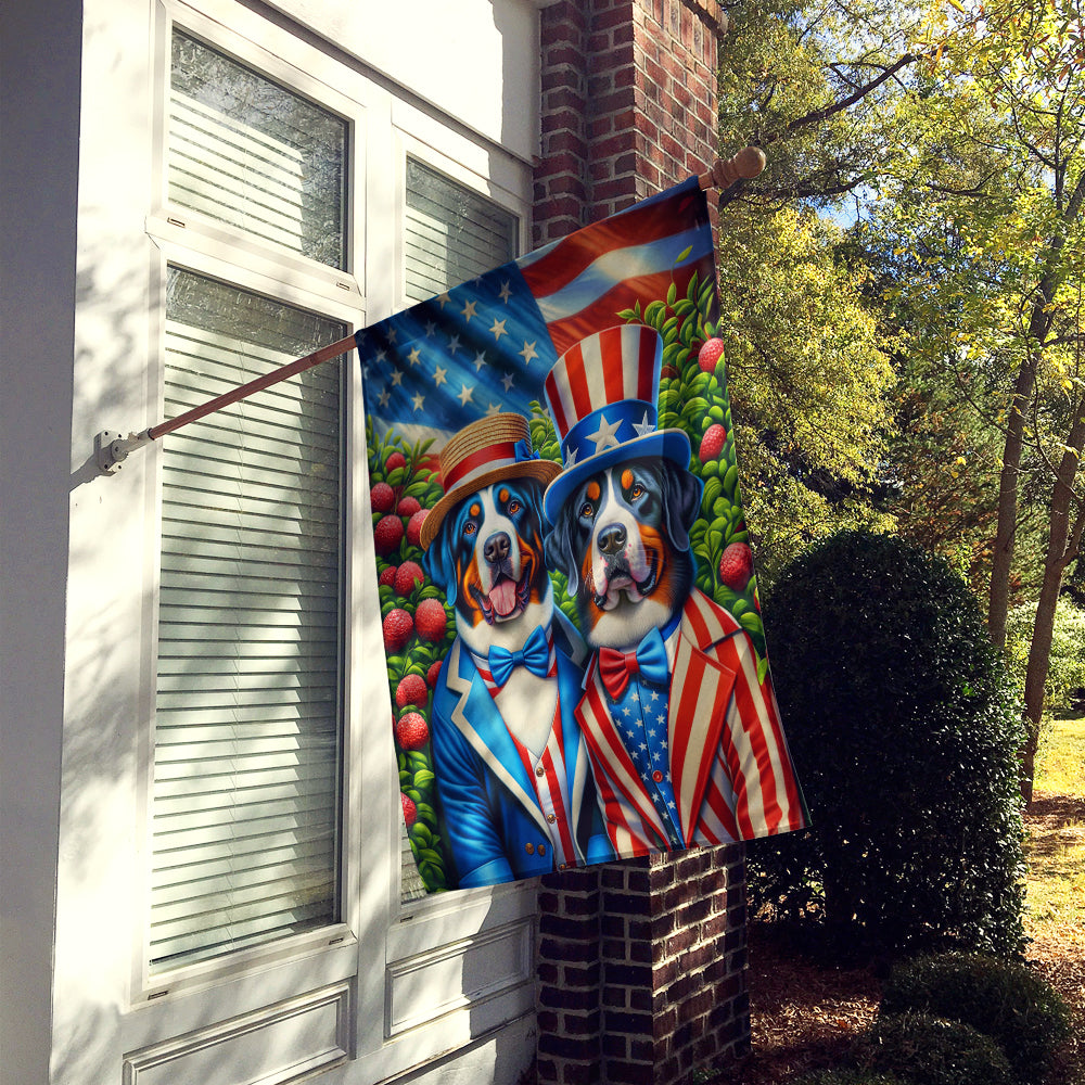 Glamorous Pups : All American Greater Swiss Mountain Dog House Flag