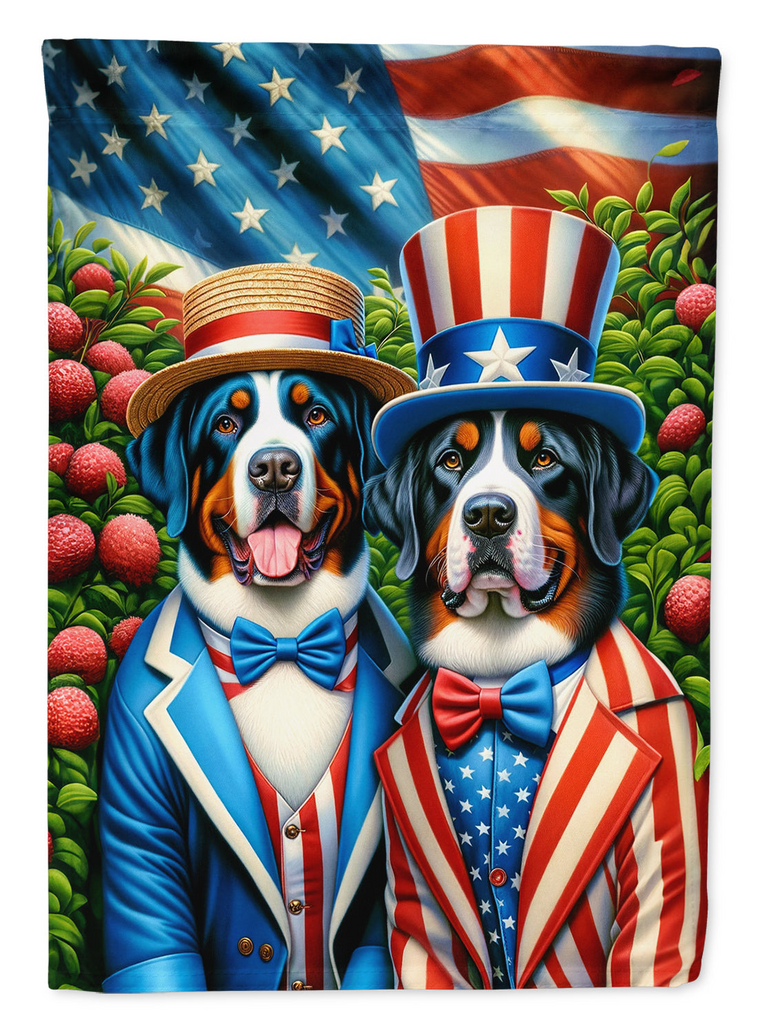 Glamorous Pups : All American Greater Swiss Mountain Dog House Flag