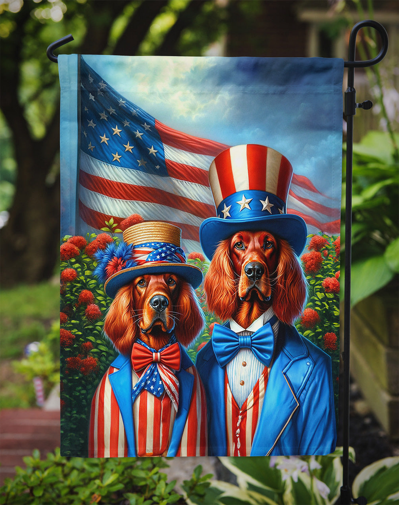Glamorous Pups : All American Irish Setter Garden Flag