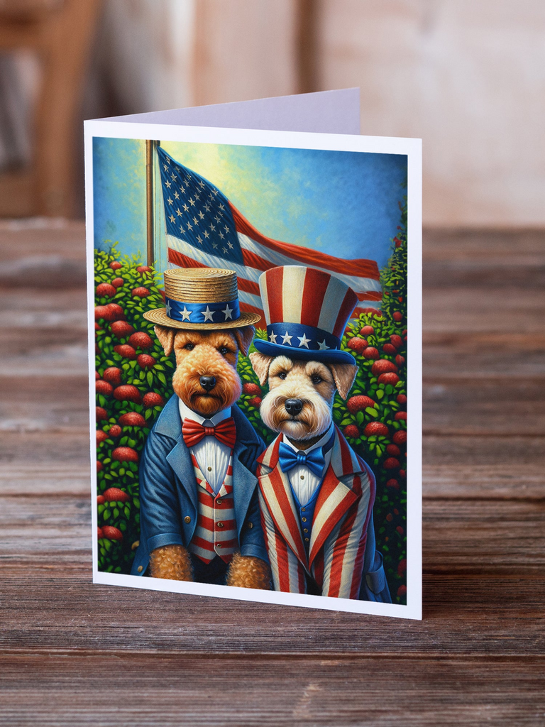Glamorous Pups : All American Lakeland Terrier Greeting Cards Pack of 8