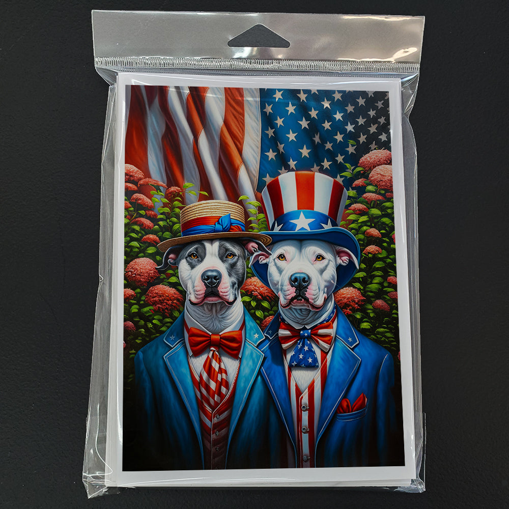 Glamorous Pups : All American Pit Bull Terrier Greeting Cards Pack of 8