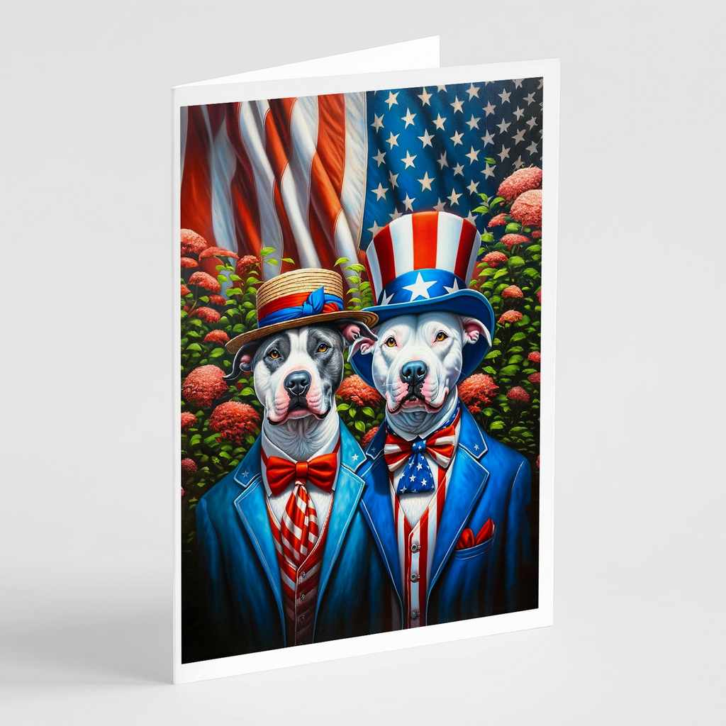 Glamorous Pups : All American Pit Bull Terrier Greeting Cards Pack of 8