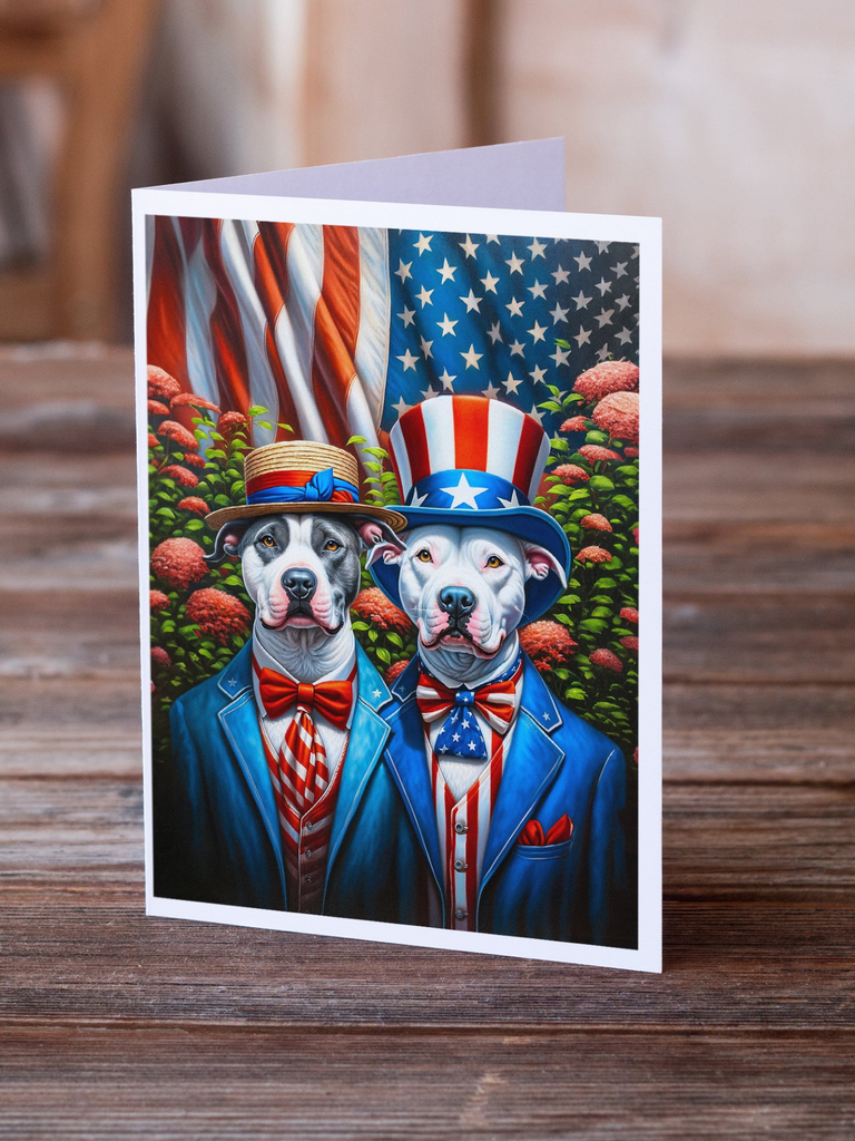 Glamorous Pups : All American Pit Bull Terrier Greeting Cards Pack of 8