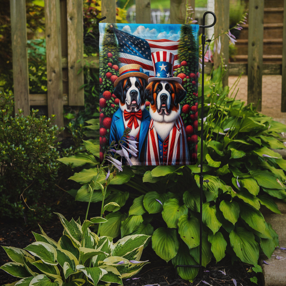 Glamorous Pups : All American Saint Bernard Garden Flag