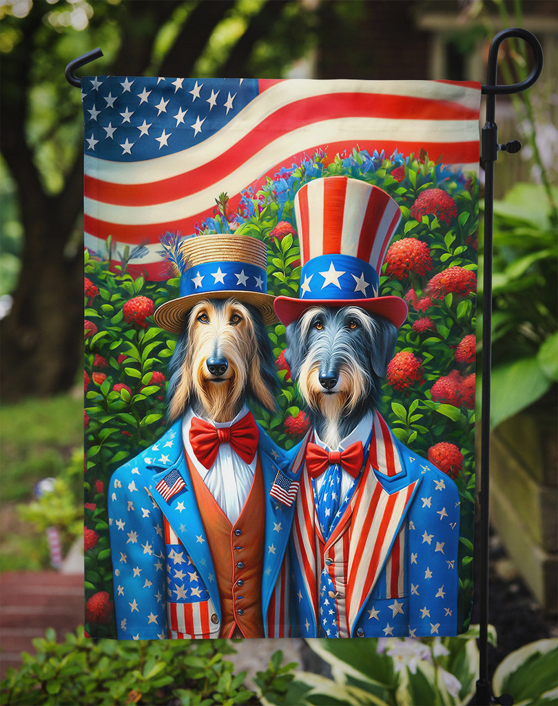 Glamorous Pups : All American Scottish Deerhound Garden Flag