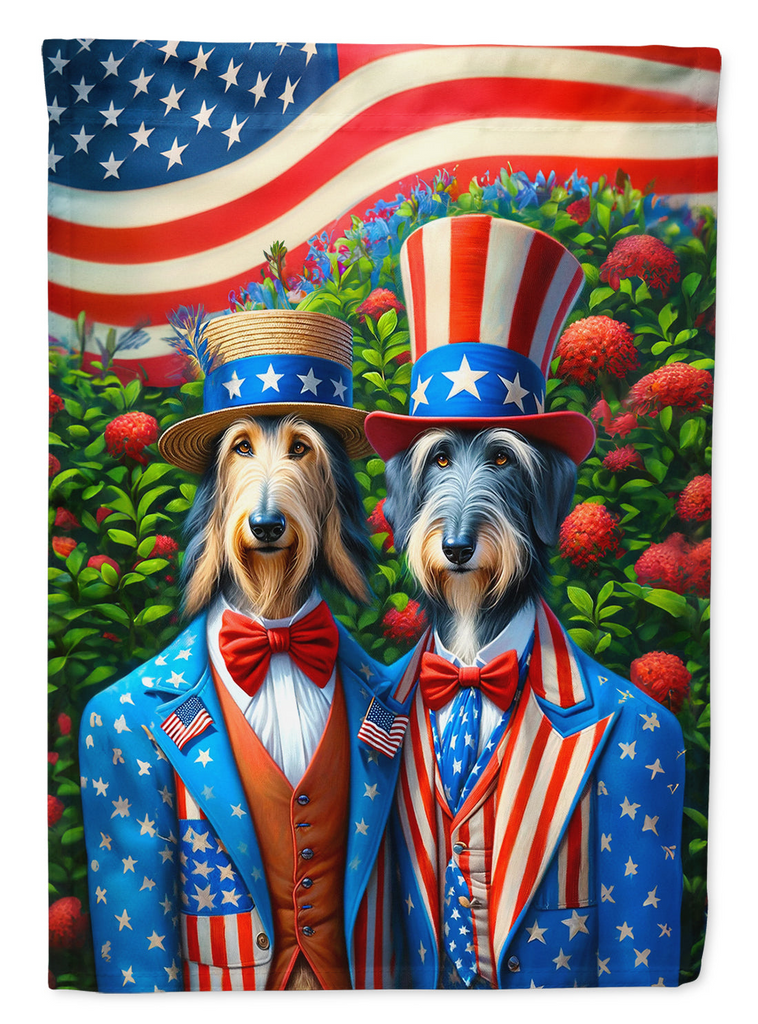 Glamorous Pups : All American Scottish Deerhound Garden Flag