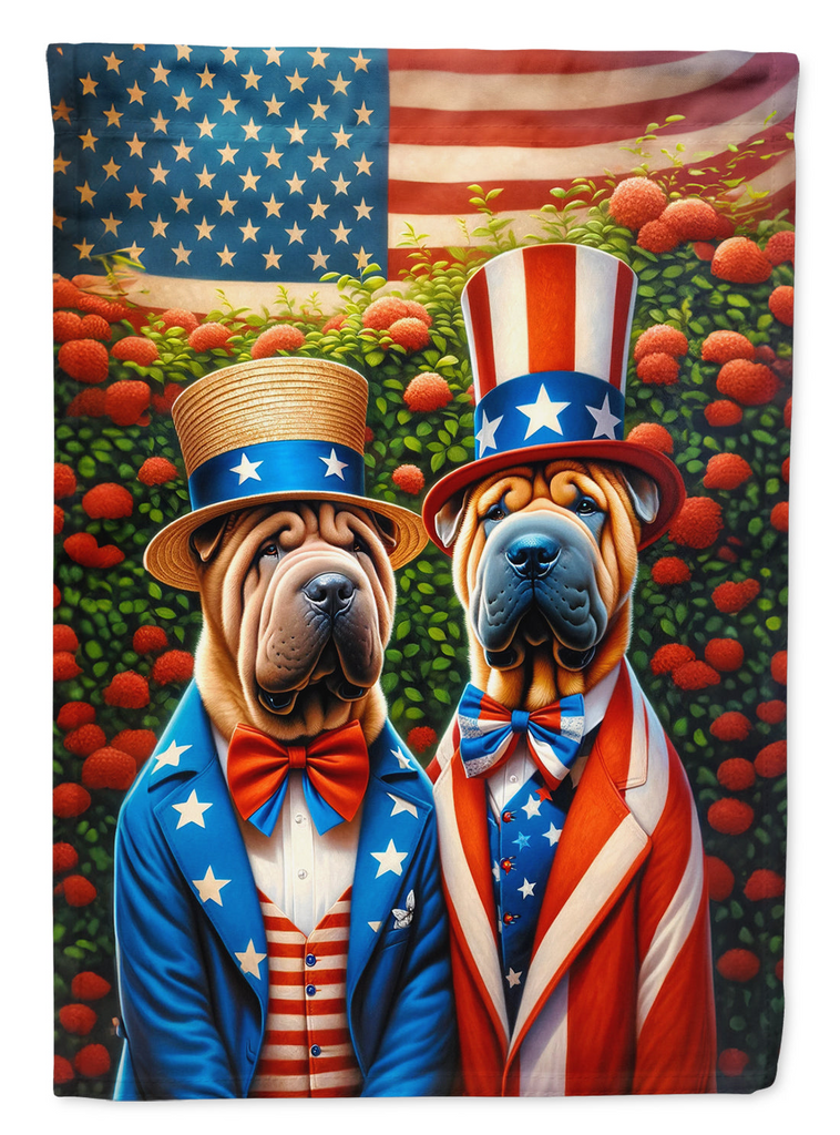 Glamorous Pups : All American Shar Pei Garden Flag