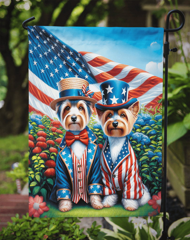 Glamorous Pups : All American Silky Terrier Garden Flag