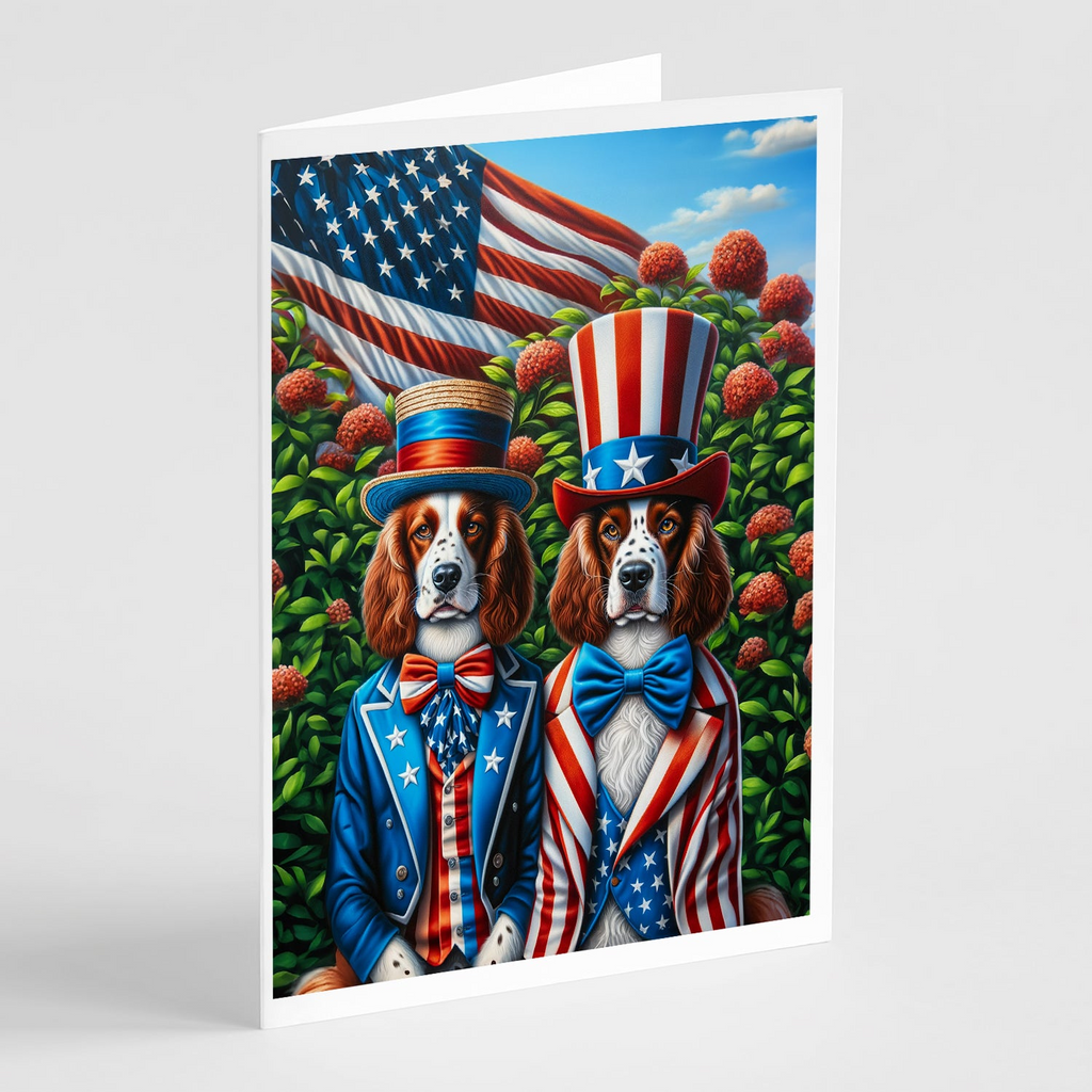 Glamorous Pups : All American Welsh Springer Spaniel Greeting Cards Pack of 8