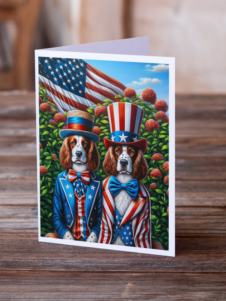 Glamorous Pups : All American Welsh Springer Spaniel Greeting Cards Pack of 8