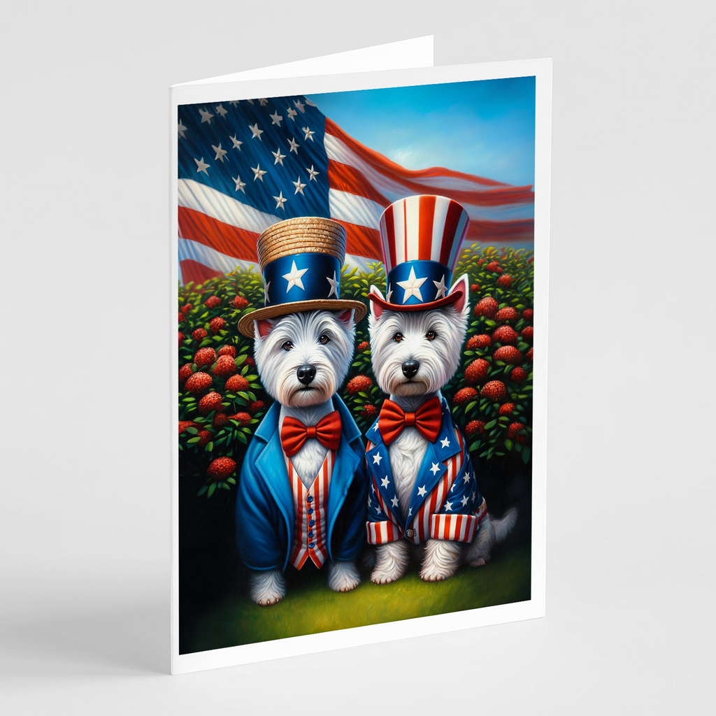 Glamorous Pups : All American Westie Greeting Cards Pack of 8