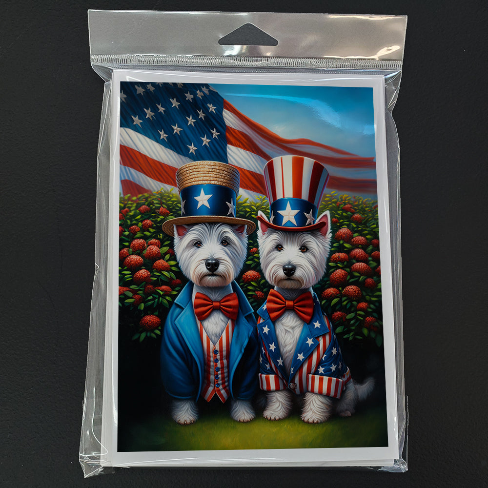 Glamorous Pups : All American Westie Greeting Cards Pack of 8