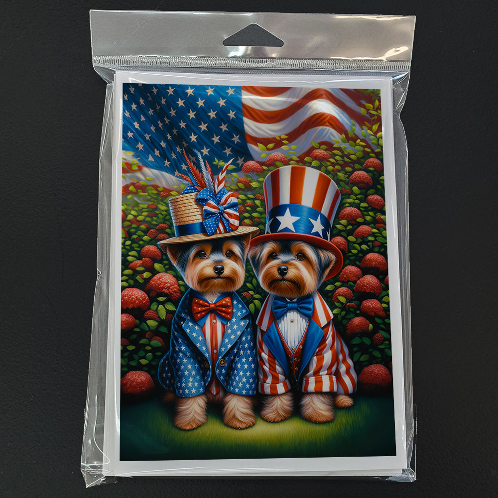 Glamorous Pups : All American Yorkshire Terrier Greeting Cards Pack of 8