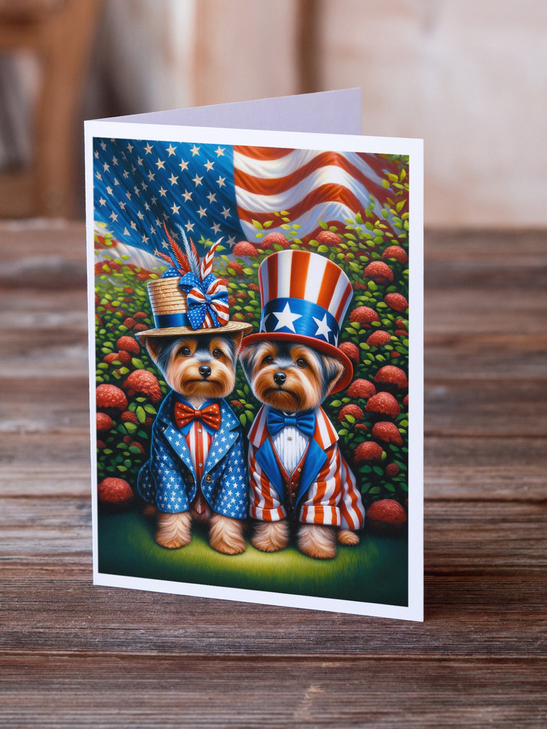 Glamorous Pups : All American Yorkshire Terrier Greeting Cards Pack of 8