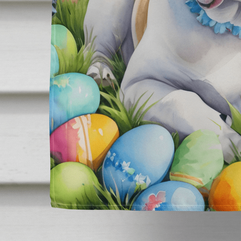 Glamorous Pups : American Bulldog Easter Egg Hunt House Flag