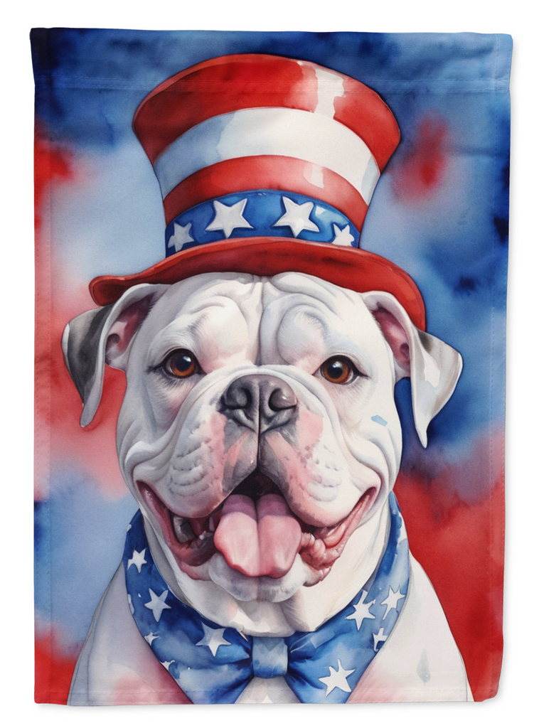 Glamorous Pups : American Bulldog Patriotic American Garden Flag