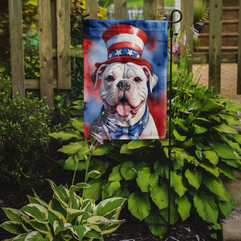Glamorous Pups : American Bulldog Patriotic American Garden Flag