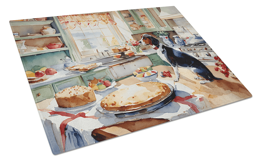 Glamorous Pups : American English Coonhound Christmas Cookies Glass Cutting Board