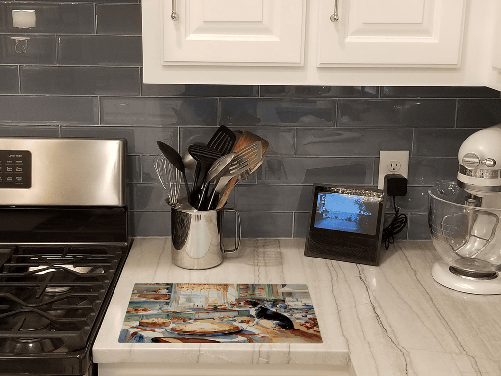 Glamorous Pups : American English Coonhound Christmas Cookies Glass Cutting Board