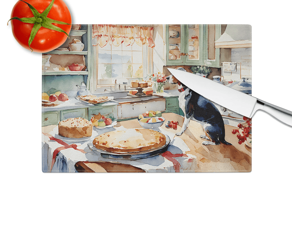 Glamorous Pups : American English Coonhound Christmas Cookies Glass Cutting Board
