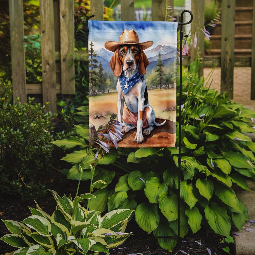 Glamorous Pups : American English Coonhound Cowboy Welcome Garden Flag