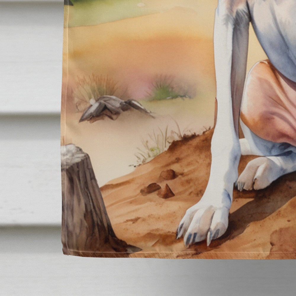 Glamorous Pups : American English Coonhound Cowboy Welcome House Flag