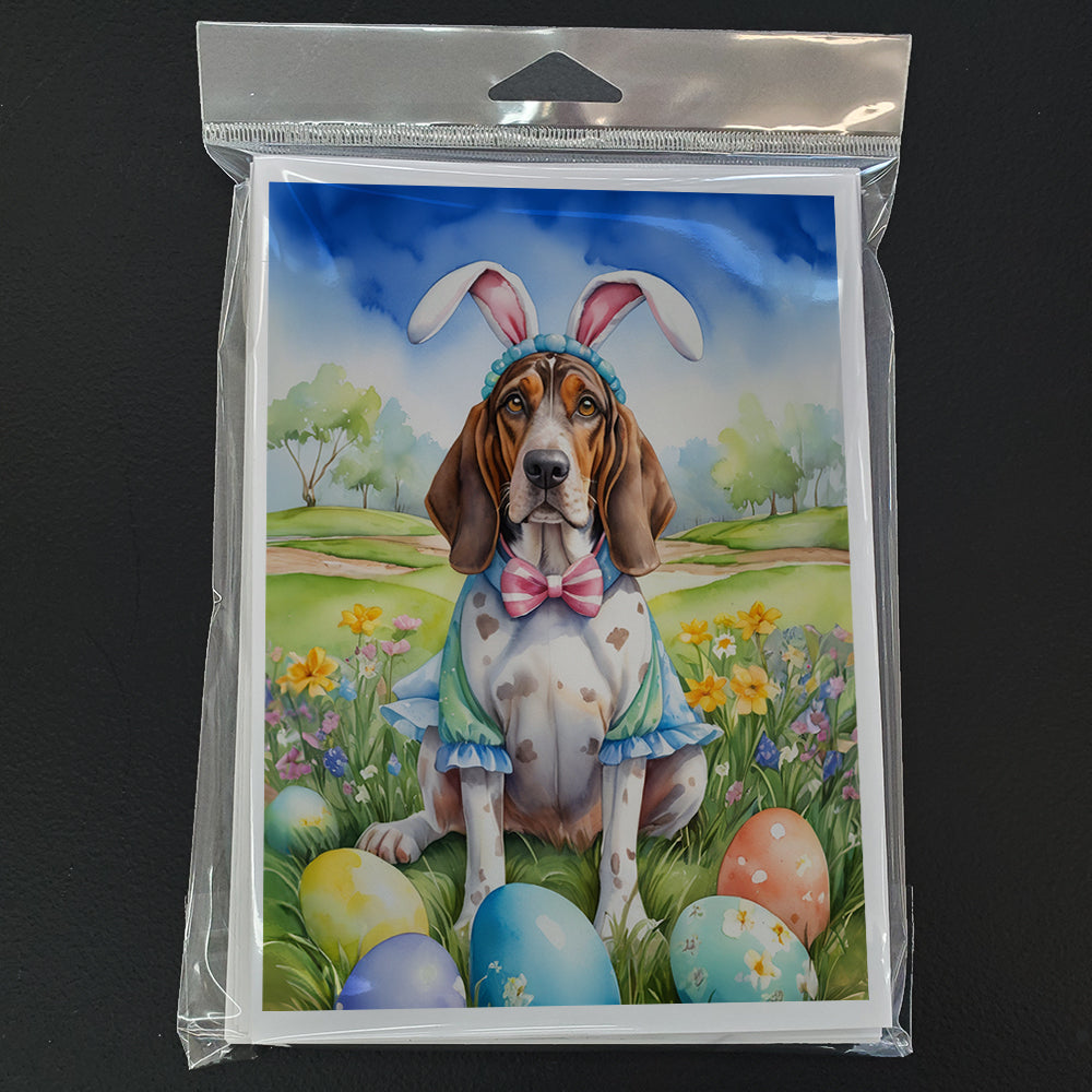 Glamorous Pups : American English Coonhound Easter Egg Hunt Greeting Cards Pack of 8