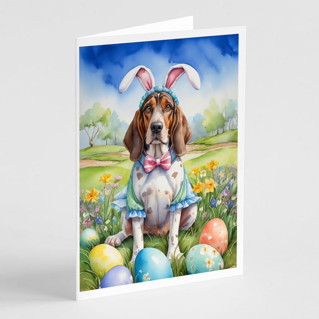 Glamorous Pups : American English Coonhound Easter Egg Hunt Greeting Cards Pack of 8