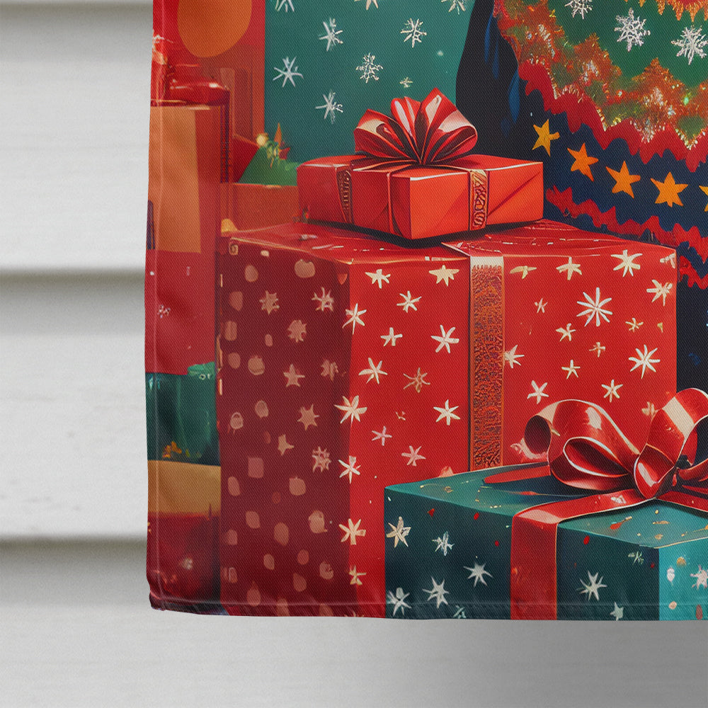 Glamorous Pups : American English Coonhound Holiday Christmas House Flag