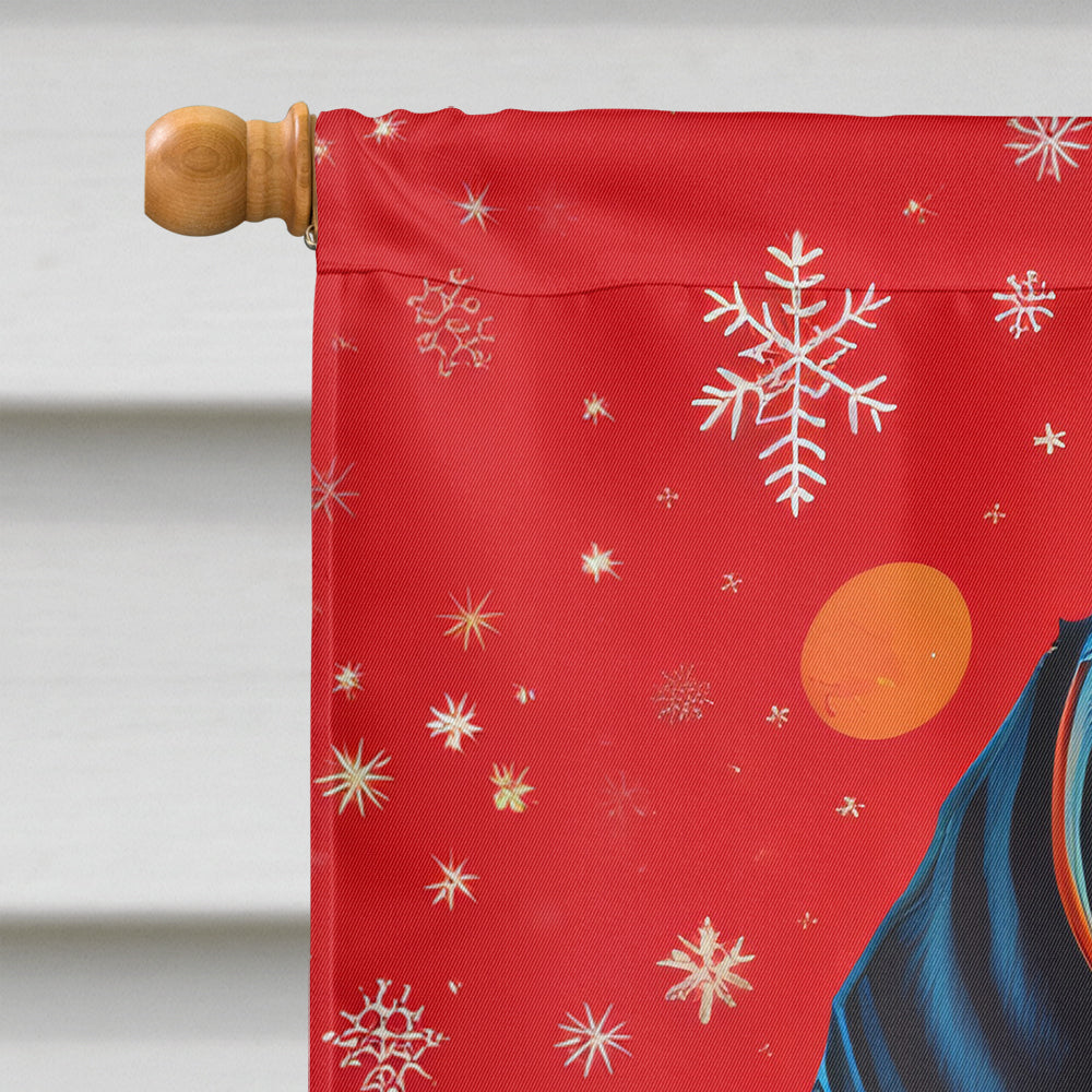 Glamorous Pups : American English Coonhound Holiday Christmas House Flag