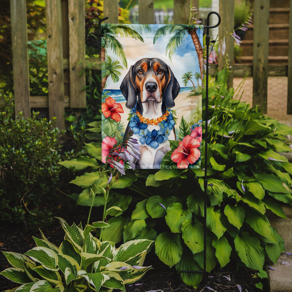 Glamorous Pups : American English Coonhound Luau Garden Flag
