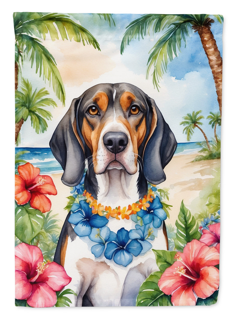 Glamorous Pups : American English Coonhound Luau Garden Flag