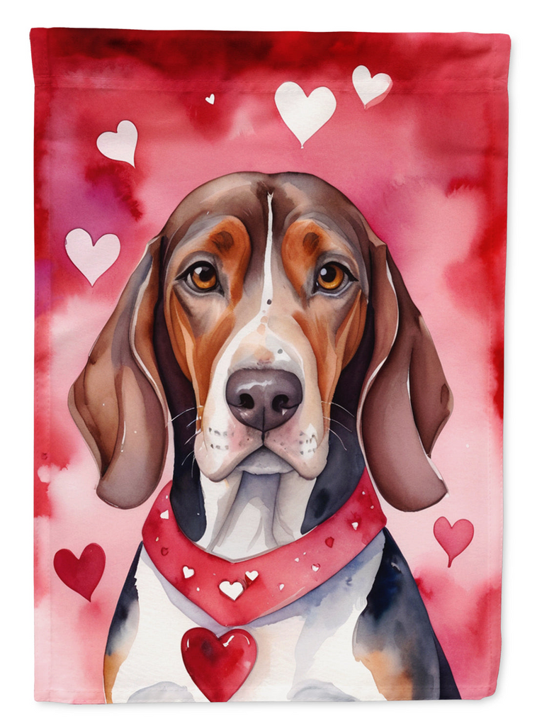 Glamorous Pups : American English Coonhound My Valentine Garden Flag